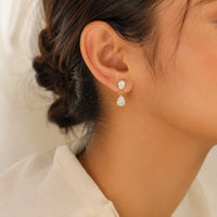 Teardrop Crystal Dangle Earrings | Anti-Tarnish Gold Plated
