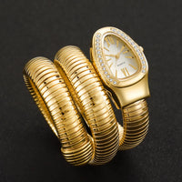 Serpentine Gold Wrap Watch - Anti-Tarnish & 18K Gold Plated
