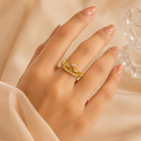 Crown Princess Ring - Anti Tarnish Gold Plated