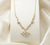 Anti Tarnish Gold Plated Floral Pendant Necklace for Women | Elegant Designer Daily Wear Necklace- Tulip