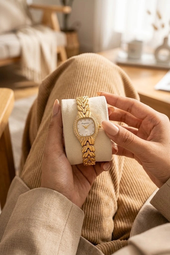 Old Money Aesthetic Anti-Tarnish Gold Plated Watch