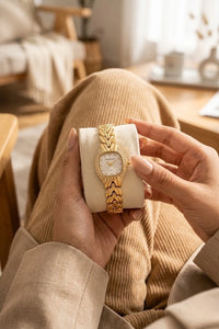 Old Money Aesthetic Anti-Tarnish Gold Plated Watch