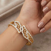 Gold Plated Wing Design Anti Tarnish Bracelet for Women - Adjustable Kada