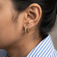Zirconia Spiral Wrap Ear Cuffs - Anti Tarnish Gold Plated
