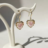 Gold Wire Heart Pearl Dangle Earrings | High Quality Fashion Earring