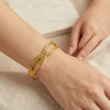 Greek Key Crossover Gold-Plated Bracelet | Anti-Tarnish