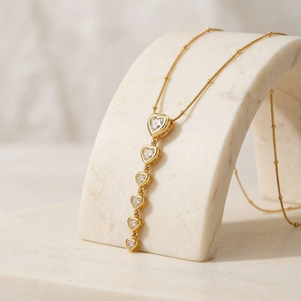 Heart Drop Anti-Tarnish Gold Plated Necklace