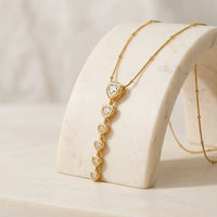 Heart Drop Anti-Tarnish Gold Plated Necklace