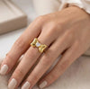 Bowknot Heart Crystal Ring - Anti Tarnish Fashion Jewelry