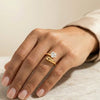 Heart Solitaire Wrap Ring - Anti-Tarnish Gold Plated | Moncheri