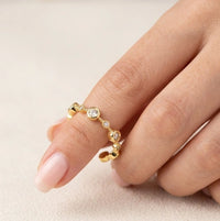 Vintage Bezel Crystal Stacking Ring | High Quality Fashion Jewelry