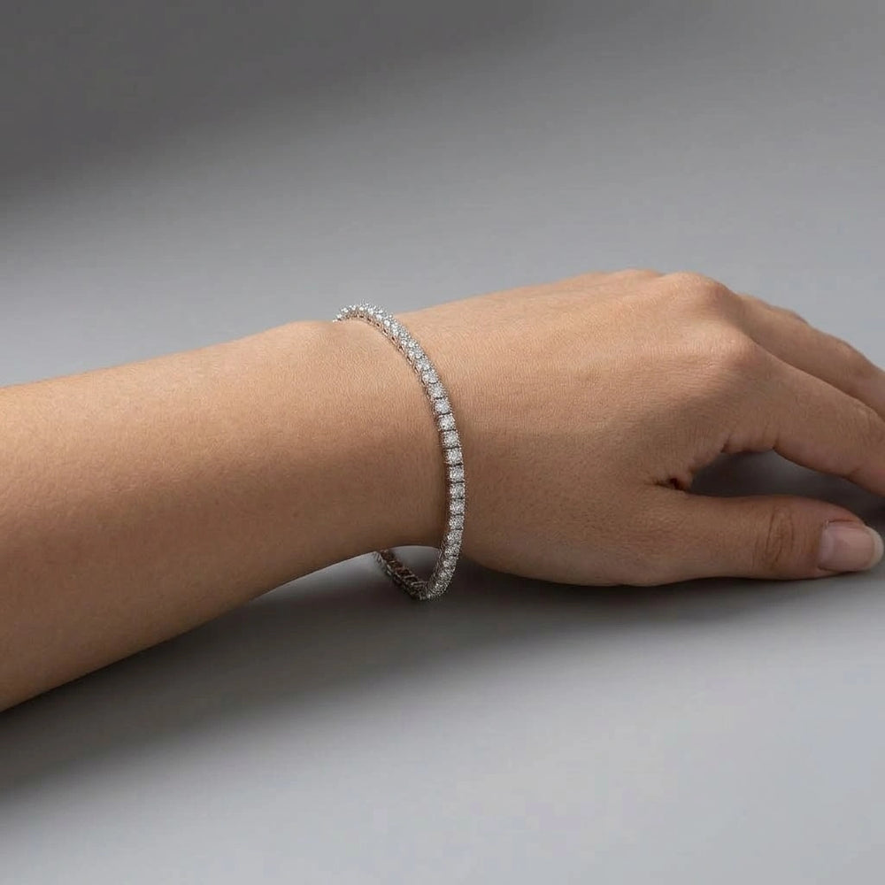 Classic Silver Zircon Tennis Bracelet | High Quality Minimalist Jewelry