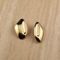 Chunky Gold Hollow Teardrop Statement Earrings