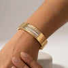Honeycomb Geometric Cuff Bracelet - Anti Tarnish