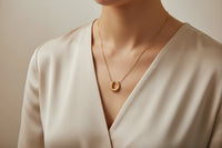 Minimalist U-Shape Horseshoe Pendant Necklace - Anti-Tarnish Gold Plated