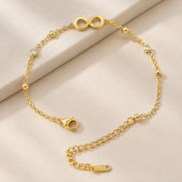 Infinity Charm Anti-Tarnish Gold Plated Bracelet | Minimalist Women's Jewelry