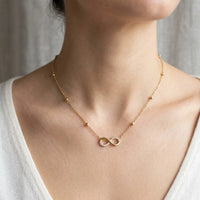 Infinity Charm Anti-Tarnish Gold-Plated Necklace