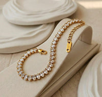 Isla Marquise Cut Tennis Bracelet | Anti Tarnish 18K Gold Plated