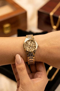 Leopard Luxe Two-Tone Gold Plated Watch | Anti-Tarnish