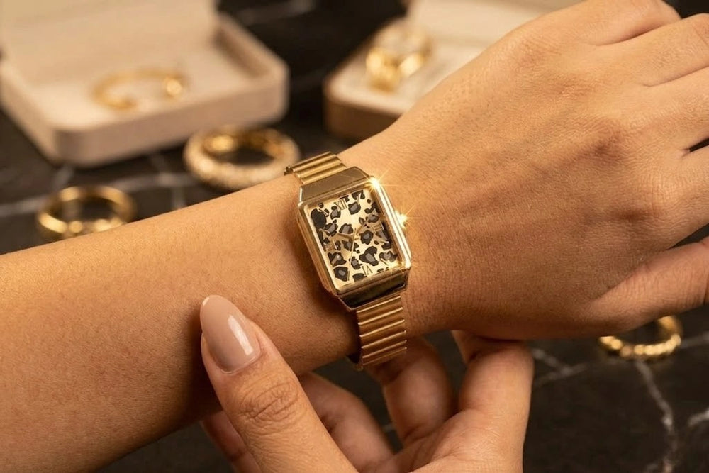 Luxury Gold Leopard Print Women's Watch | Anti-Tarnish & Gold Plated