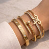 The 'IT-Girl' Signature Gold Bracelet Stack (Set of 3)