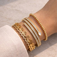 The "IT-Girl" Gold Plated Bracelet Stack