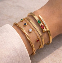 The "IT-Girl" Trio | 3-Piece Gold Plated Bracelet Stack