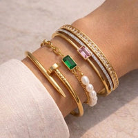 The IT-Girl Gold-Plated Bracelet Stack | 3-Piece Combo