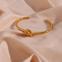3-Piece Anti-Tarnish Gold Plated Bracelet Stack | Clover & Knot Charm Combo