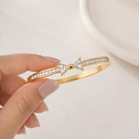 Coquette Crystal Bow Bracelet | Anti-Tarnish Gold Plated