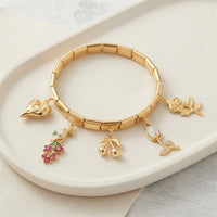Korean Floral Charm Bracelet | Anti-Tarnish Gold-Plated