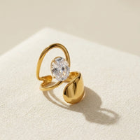 Korean Open Wrap Statement Ring - Anti Tarnish Gold Plated