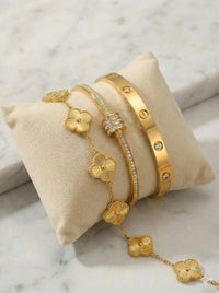 The 'It Girl' 3-Piece Gold Bracelet Stack | Anti-Tarnish & Waterproof