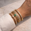 Emerald Luxe Stackable Bangle Trio (Set of 3)