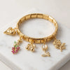 Korean Floral Charm Bracelet | Anti-Tarnish Gold-Plated
