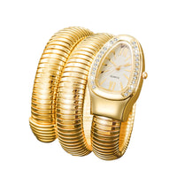 Serpentine Gold Wrap Watch - Anti-Tarnish & 18K Gold Plated