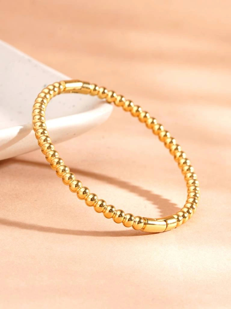 Anti-Tarnish Beaded Ball Bracelet | 18K Gold Plated Minimalist Korean Design