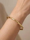 Bamboo Design Anti-Tarnish Gold Plated Bracelet | Korean Minimalist Bangle