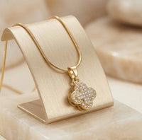Luxury Four Leaf Clover Necklace - Anti-Tarnish Gold Plated Pendant for Women