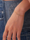 Anti Tarnish Gold Plated Three Stone Minimalist Bracelet