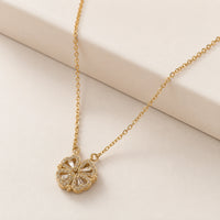 Four Leaf Clover Zircon Pendant Necklace - Anti-Tarnish Gold Plated