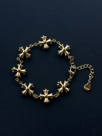 Gothic Cross Anti-Tarnish Gold Plated Bracelet