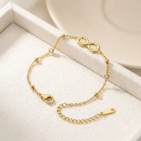 Infinity Charm Anti Tarnish Gold Plated Bracelet - Minimalist