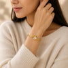Anti-Tarnish Gold-Plated Solitaire Cuff Bracelet | Minimalist Open Bangle