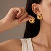 Twisted Knot Gold Plated Stud Earrings | Anti-Tarnish & Lightweight Statement Jewelry