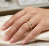 Criss Cross Multi-Layer Gold Ring | Crystal Adjustable Korean Fashion Ring