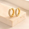 Crystal Pave Gold Plated Earrings - Anti Tarnish