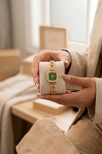 The "Old Money" Emerald Dial Gold Plated Watch
