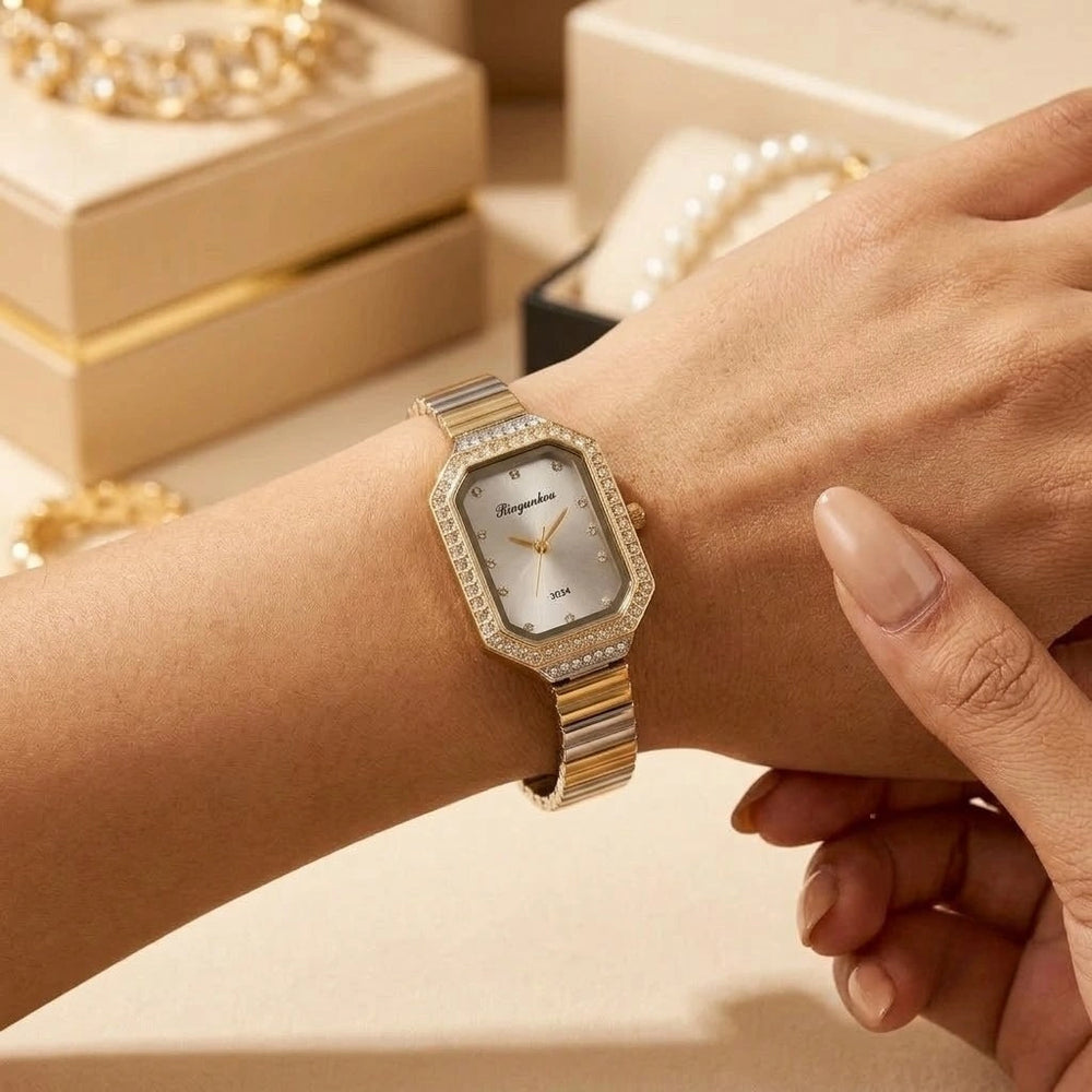 The 'Old Money' Two-Tone Watch - Anti-Tarnish Gold Plated | Moncheri Jewels