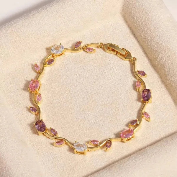 Seraphina Floral & Bow Bracelet Set – Anti-Tarnish & Waterproof (Combo of 2)